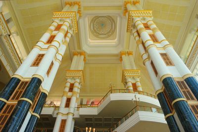 Low angle view of ceiling of hotel
