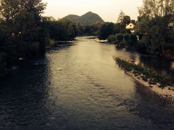 Scenic view of river against sky