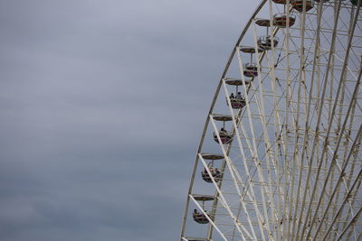 Low angle view of ferris wheel against sky