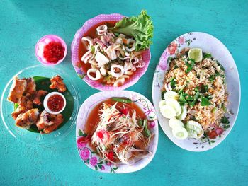 Spicy thailand salad with salted crab