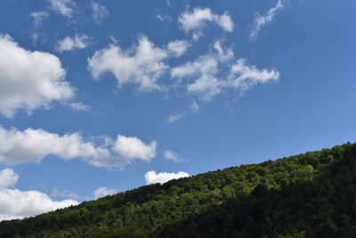 Low angle view of mountain against sky