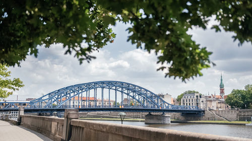 Bridge over river in city