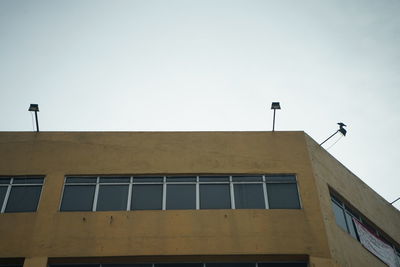 Low angle view of building against clear sky