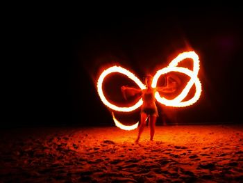 Light painting at night