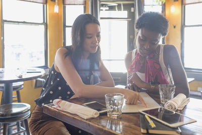 Friends having lunch together