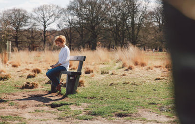 Woman standing in park