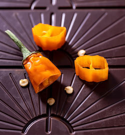 Close-up of bell pepper on table