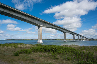 Bridge over sea against sky