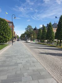 View of street in city