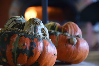 Close-up of pumpkins