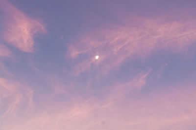 Low angle view of sky at sunset