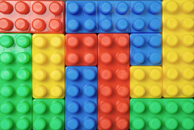 Full frame shot of colorful toy blocks