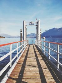 Pier over calm sea