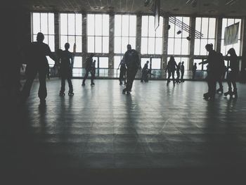 People standing on floor