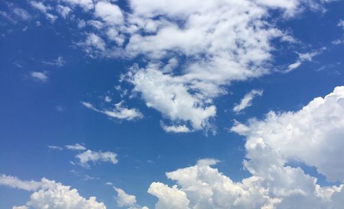 Low angle view of clouds in sky