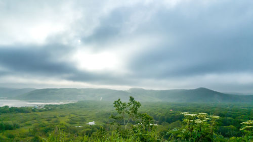 Scenic view of landscape against sky