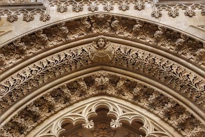 Low angle view of ornate ceiling of historic building