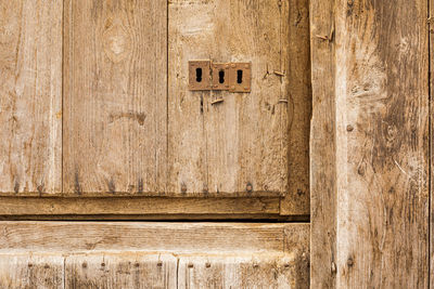 Close-up of old wooden wall