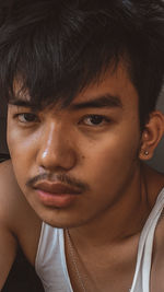 Close-up portrait of young man