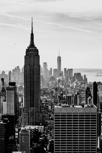 View of skyscrapers in city