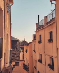 Low angle view of residential buildings against sky