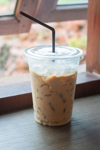 Close-up of drink on table