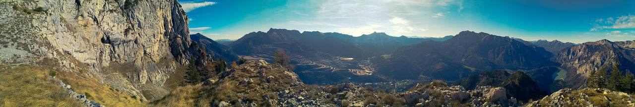 Panoramic view of landscape against sky