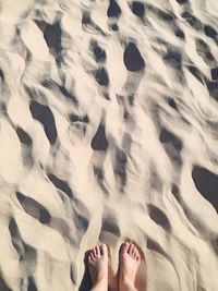 Low section of woman on beach