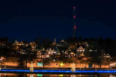 Christmas season nightview in scandinavia