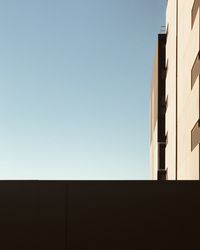 Low angle view of building against clear sky