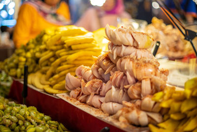 Close-up of vegetables for sale in market