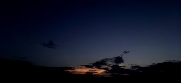 Low angle view of sky at sunset