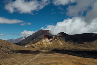 Scenic view of arid landscape against sky