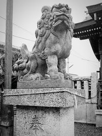 Low angle view of statue