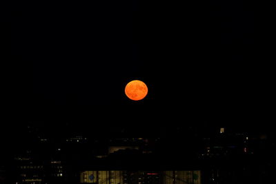 View of moon against clear sky at night