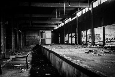 Interior of abandoned factory