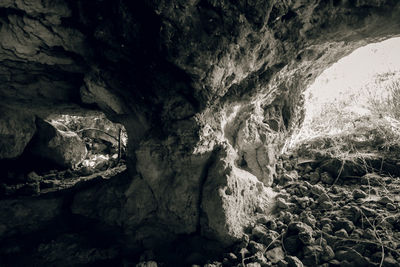 Rock formations in cave