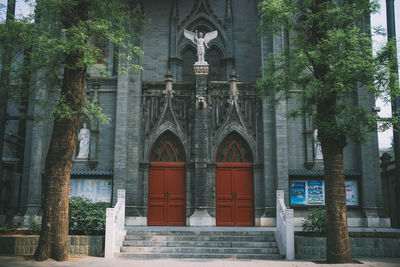 Entrance of historic building