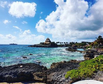 Scenic view of sea against sky