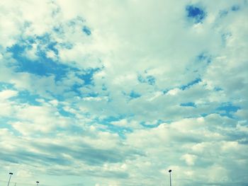 Low angle view of cloudy sky