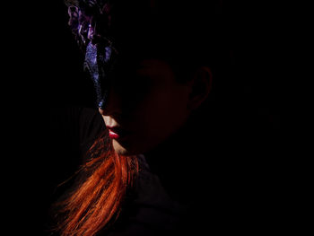 Close-up portrait of a young woman