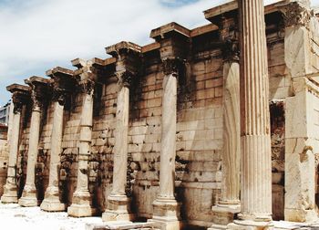 West wall of hadrians library