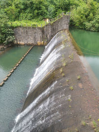 Scenic view of waterfall