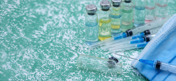 Close-up of syringe