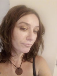 Close-up portrait of young woman