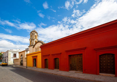 Exterior of building against sky in city