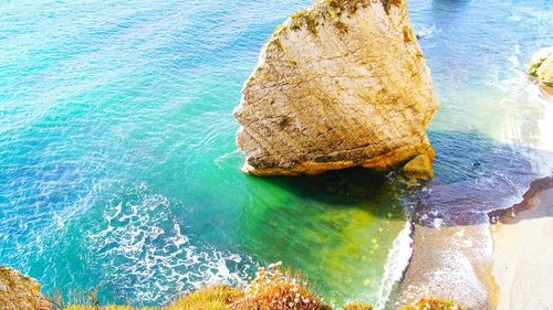 High angle view of sea