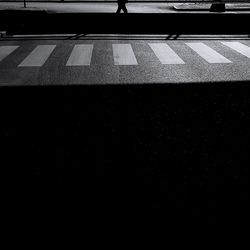 High angle view of empty road