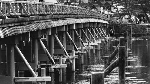 View of bridge over river