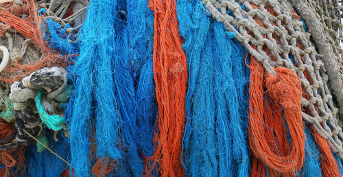 Full frame shot of fishing net